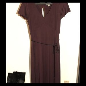 Ann Taylor Loft Petite plum purple dress.